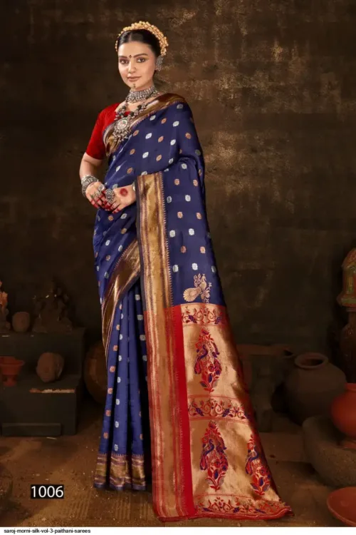 Saroj Morni Silk Soft Silk Saree - Image 3