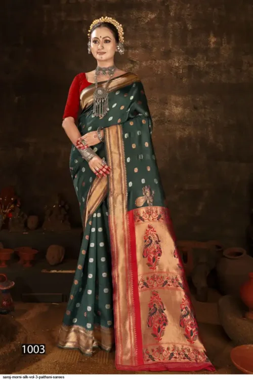 Saroj Morni Silk Soft Silk Saree - Image 7