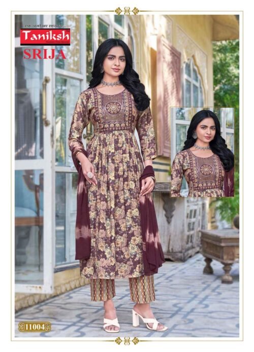  Taniksh Srija Vol-11 Rayon Readymade Suit     - Image 4