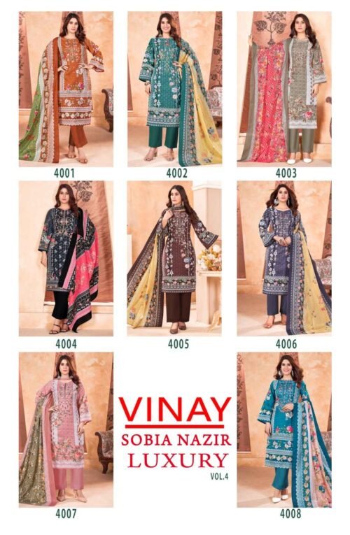 Vinay Sobia Nazir Luxury Vol-4 Dress Material  - Image 5