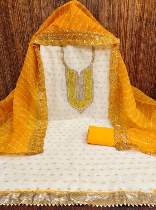 Chanderi Booti Dress material