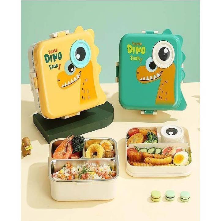 Nabhya 3 Compartment, Cartoon Print, Chicken Design Stainless Steel,Lunch Box for Kid Double Decker Design, Leakproof, BPA-Free Lunch Box 2 Nabhya 3 Compartment, Cartoon Print, Chicken Design Stainless Steel,Lunch Box for Kid Double Decker Design, Leakproof, BPA-Free Lunch Box
