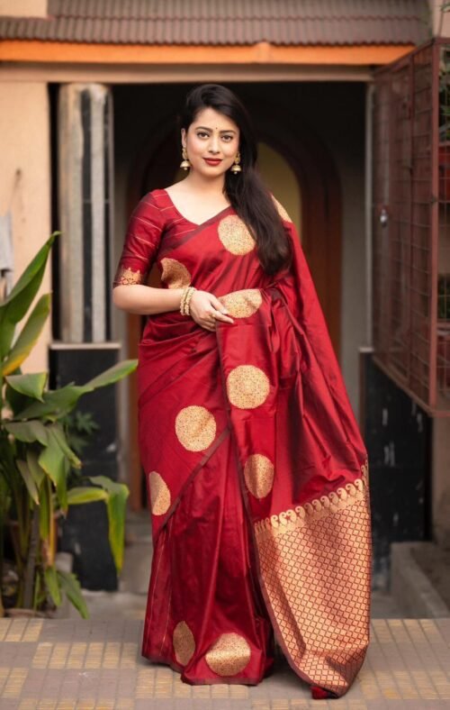 BEAUTIFUL RICH PALLU & JACQUARD WORK ON ALL OVER THE SAREE - Image 3