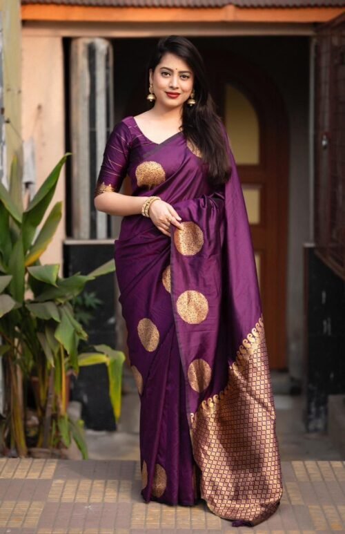 BEAUTIFUL RICH PALLU & JACQUARD WORK ON ALL OVER THE SAREE