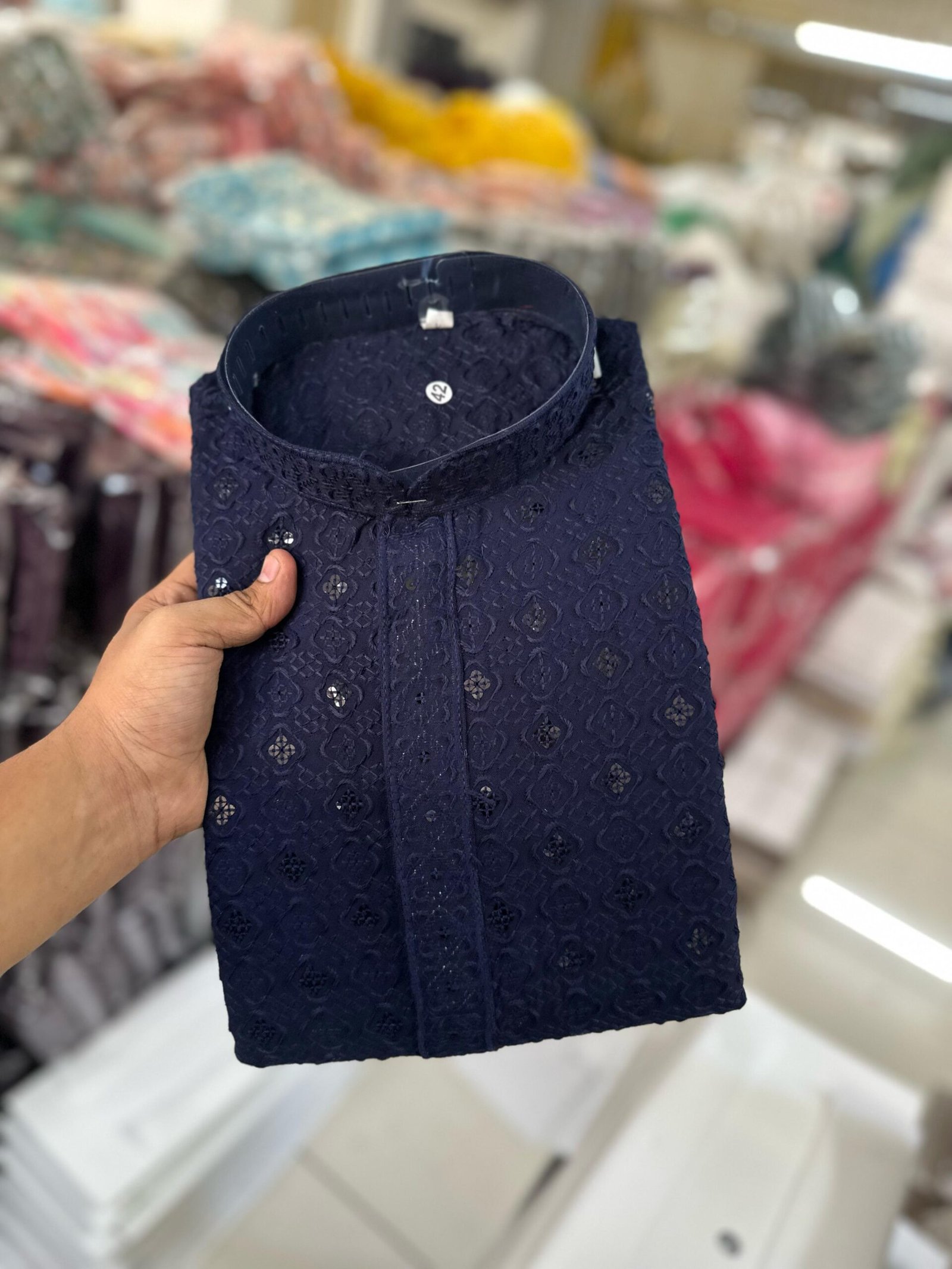 Premium Lakhnavi viscose kurta 4 Premium Lakhnavi viscose kurta - Image 4