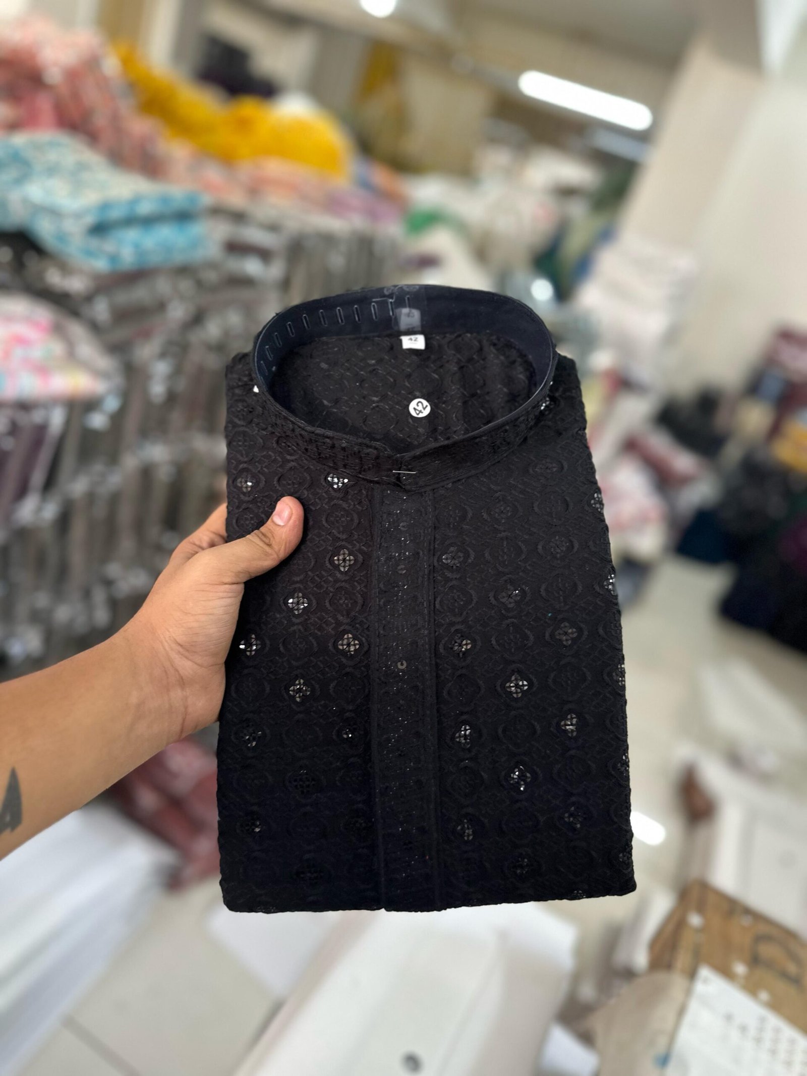 Premium Lakhnavi viscose kurta 6 Premium Lakhnavi viscose kurta - Image 6