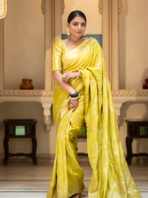 Beautiful soft litchi silk saree - Image 2