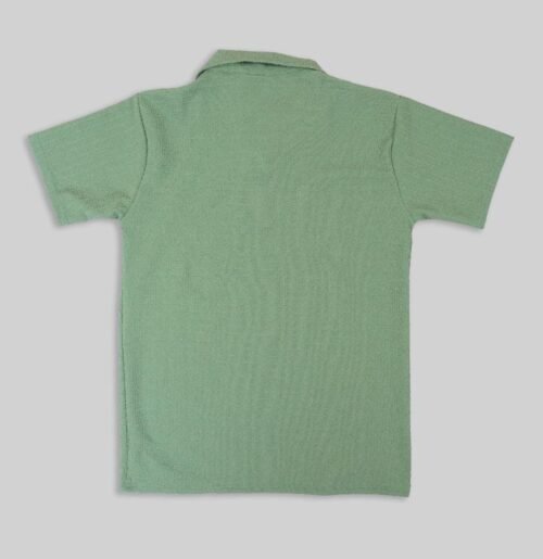 Brand COLLAR TSHIRT HALF SLEEVE FRONT logo Polyester self knit FABRIC - Image 5