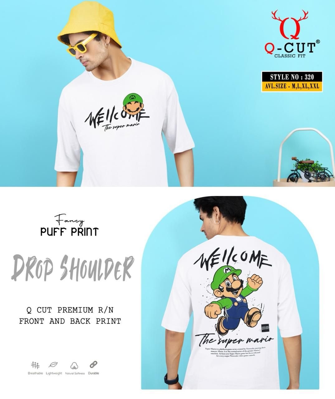 Cotton hosiery Downshoulder tshirt 3 Cotton hosiery Downshoulder tshirt - Image 2