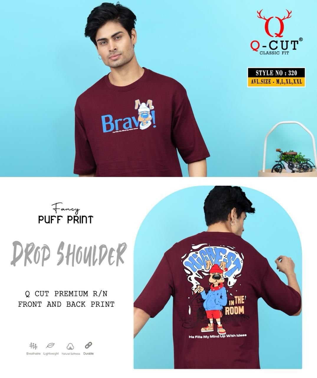 Cotton hosiery Downshoulder tshirt 4 Cotton hosiery Downshoulder tshirt - Image 3