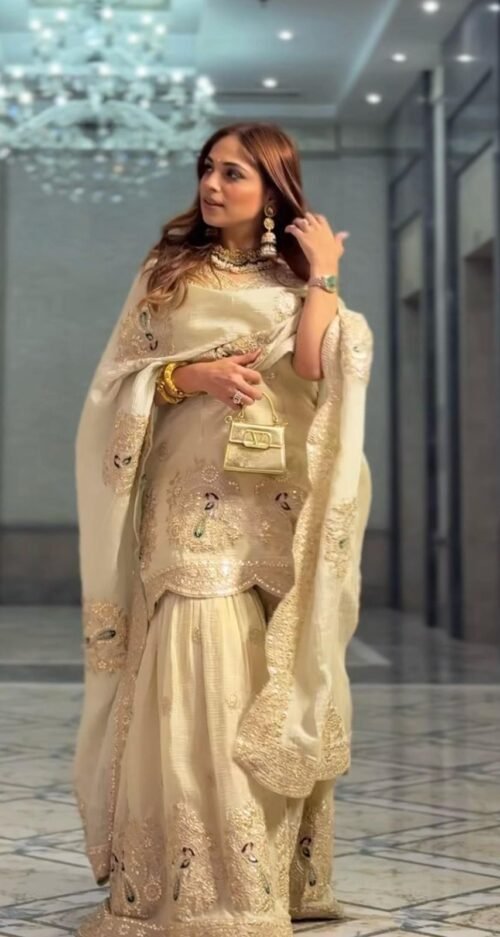 Heavy Embroidery Coding Dori-Sequence Work Top-Bottom And Dupatta Set