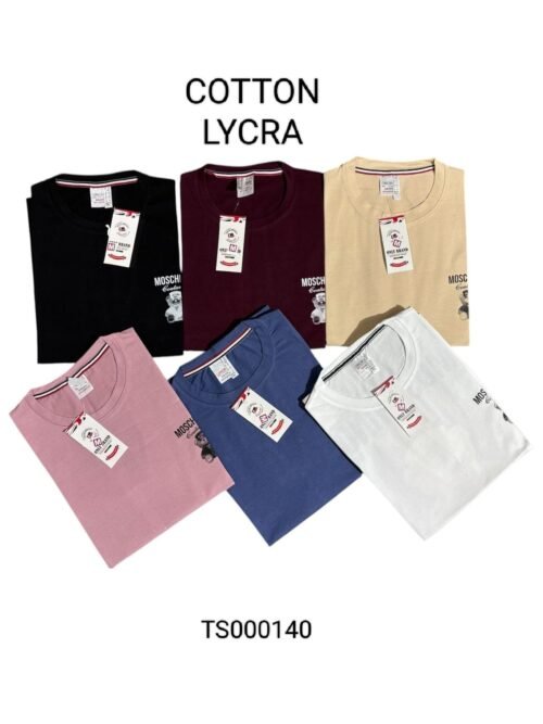 BRANDED ROUND NECK TSHIRT DOWN SHOULDERCOTTON LYCRA FABRIC - Image 5