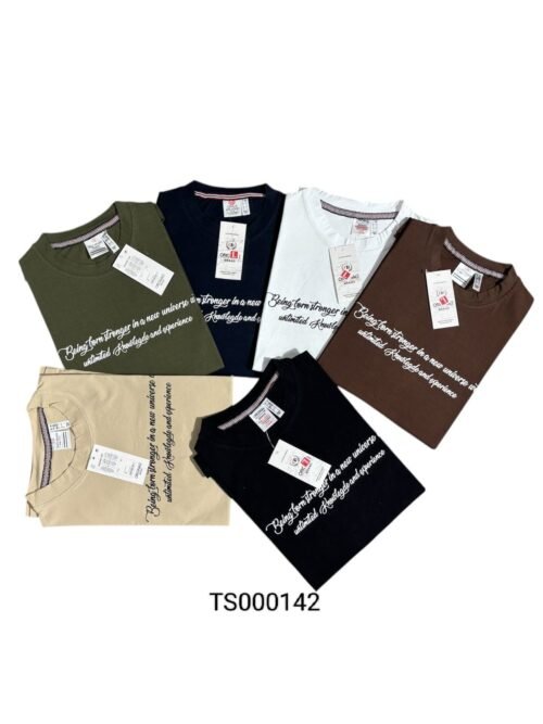 BRANDED ROUND NECK TSHIRT HALF Sleeve COTTON LYCRA FABRIC - Image 6