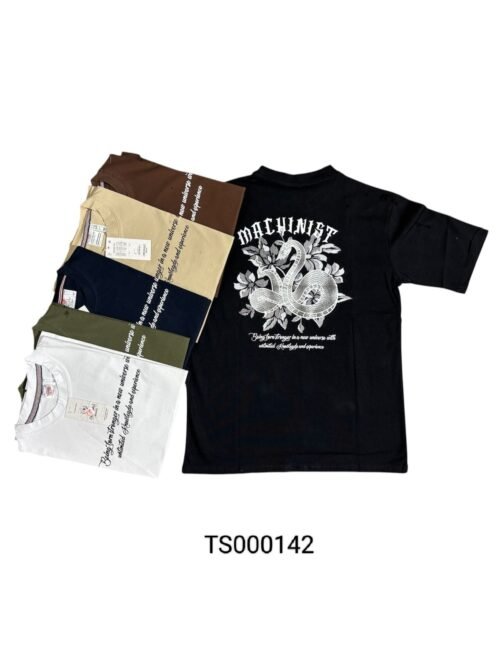BRANDED ROUND NECK TSHIRT HALF Sleeve COTTON LYCRA FABRIC - Image 4