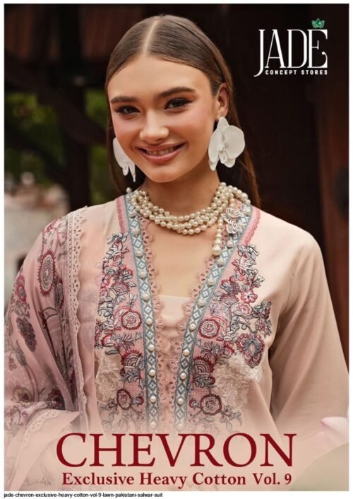 JADE CHEVRON EXCLUSIVE HEAVY COTTON VOL 9 LAWN PAKISTANI SALWAR SUIT
