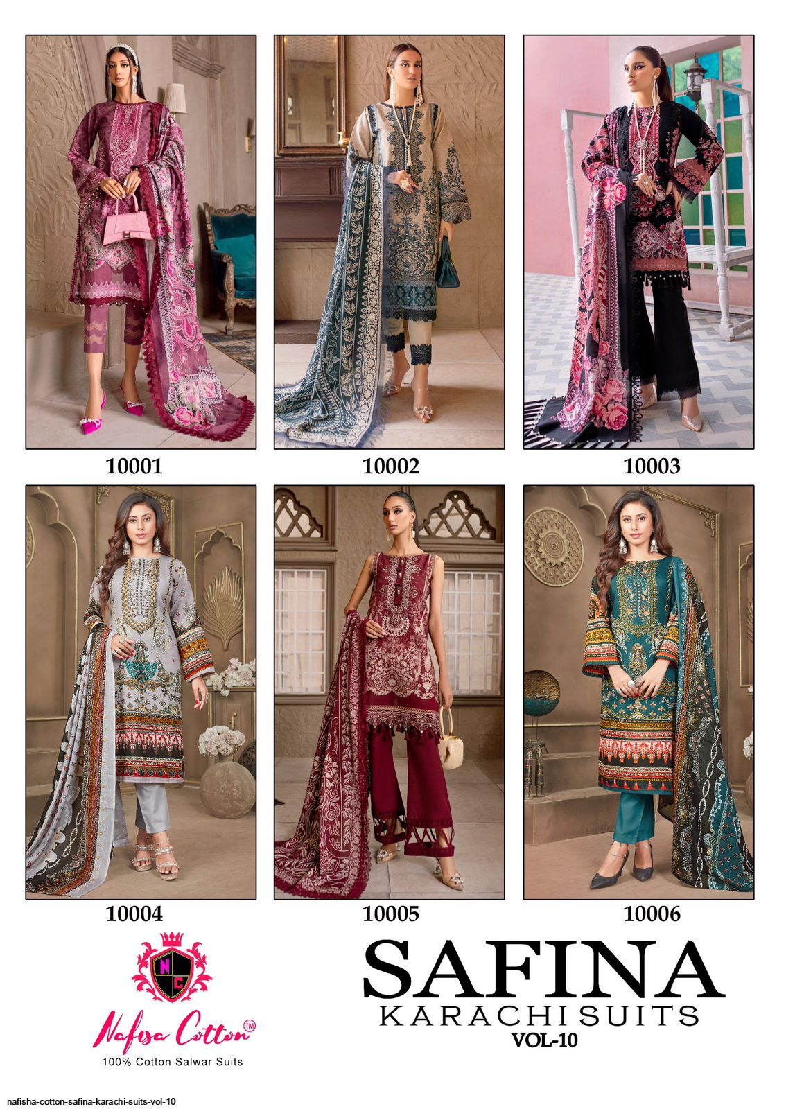 NAFISHA COTTON SAFINA KARACHI SUITS VOL 10 5 NAFISHA COTTON SAFINA KARACHI SUITS VOL 10 - Image 4