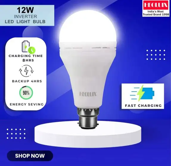heoluix 12W Emergency Charging Bulb 4 hrs Bulb Emergency Light (White) 4 heoluix 12W Emergency Charging Bulb 4 hrs Bulb Emergency Light (White) - Image 3