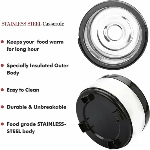 LHMED Stainless Steel Casserole/Hotpot Thermoware Casserole (1500 ml) - Image 3
