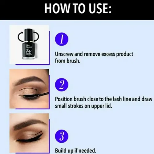 BLUE HEAVEN GET BOLD EYELINER WATERPROOF WATERPROOF BLACK DIAMOND (PACK OF3 ) 21 ml (Black) - Image 4