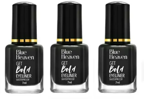 BLUE HEAVEN GET BOLD EYELINER WATERPROOF WATERPROOF BLACK DIAMOND (PACK OF3 ) 21 ml (Black)