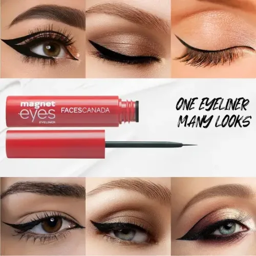 FACES CANADA Magneteyes Liquid Eyeliner | Natural Black Finish | Long Lasting | Quick Drying 3.5 ml (DEEP BLACK) - Image 4
