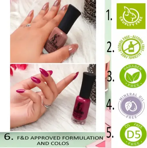 AQ FASHION New Unique Color Rich Paint HD Shine Pastel Color Combo Set (POOJA 6 ) Multicolor (Pack of 6) - Image 3