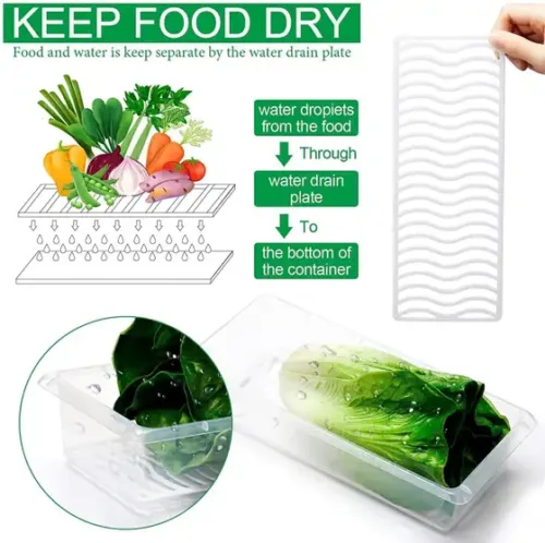 Pack of 4 Plastic Fridge Container  - 1100 ml SELDOS Brown - Image 2