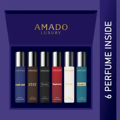 Amado Pack of 6 Designer Long Lasting Fragrances - 10ml Each - Image 4