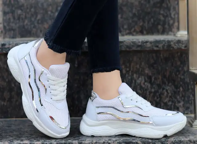 Girls Casual Stylist Shoes Sneakers For Women (White) 2 Girls Casual Stylist Shoes Sneakers For Women (White)