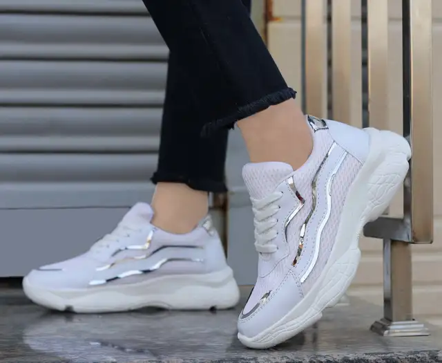 Girls Casual Stylist Shoes Sneakers For Women (White) 3 Girls Casual Stylist Shoes Sneakers For Women (White) - Image 2