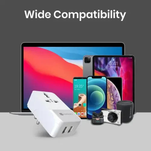 Adapto III 3.4 A Multiport Mobile Charger (White) - Image 6