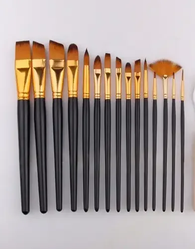 Painting Brushes Professional Round Pointed Nylon Hair for Acrylic Oil Painting 2 | VastrMitr