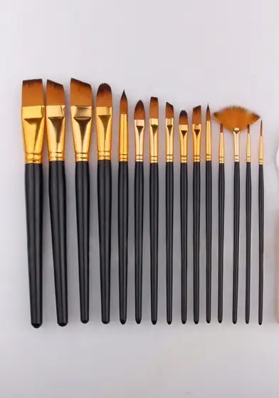Painting Brushes Professional Round Pointed Nylon Hair for Acrylic Oil Painting 2 Painting Brushes Professional Round Pointed Nylon Hair for Acrylic Oil Painting