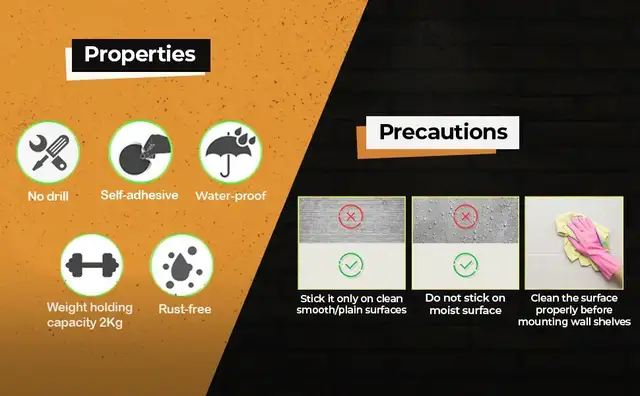 Wall Shelf Wall Mount Wall Shelves For Living Room and Bedroom MDF (Medium Density Fiber) Wall Shelf (Number of Shelves - 2, Brown) 3 Wall Shelf Wall Mount Wall Shelves For Living Room and Bedroom MDF (Medium Density Fiber) Wall Shelf (Number of Shelves - 2, Brown) - Image 2