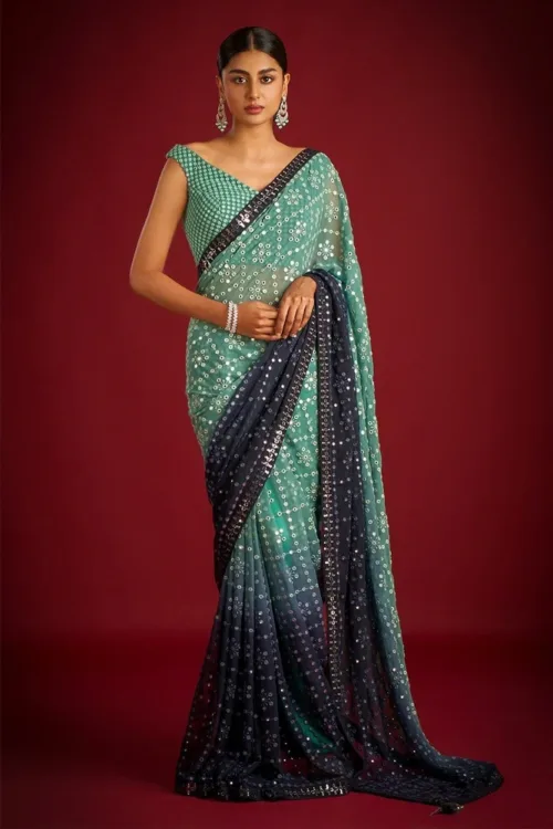 PARTY WEAR SEQUENCE WORK SAREE