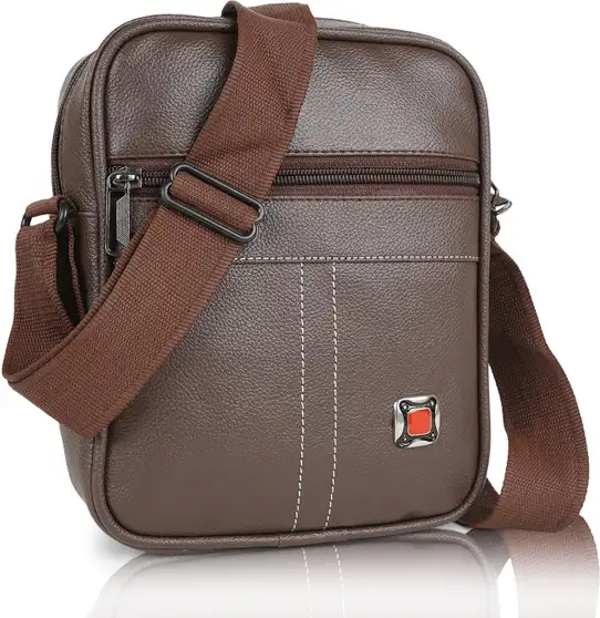 Brown Sling Bag Casual Trendy Travel Shoulder Crossbody Daytrip Men Slingbag 4 Brown Sling Bag Casual Trendy Travel Shoulder Crossbody Daytrip Men Slingbag - Image 3