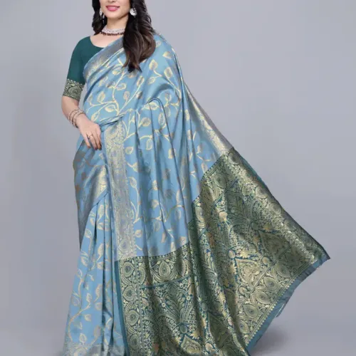 free fancy saree sarvagny clothing unstitched original imahcc7fggsv5vhz 1 | VastrMitr