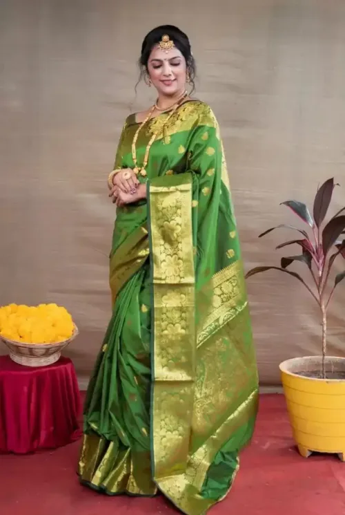 Self Design Bollywood Art Silk Saree - Image 3
