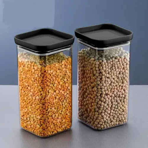 Pack of 6 Plastic Grocery Container  - 1100 ShopGlobal Black - Image 5