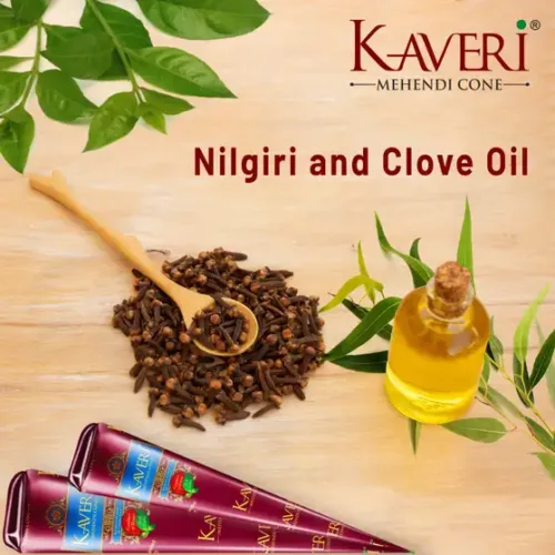 Kaveri Organic Mehendi Cone For Bridal Hands Design & Festivals and Special Occasions With Pure Leaves of Natural Henna (Pack of 5) Natural Mehendi (Pack of 60) - Image 4