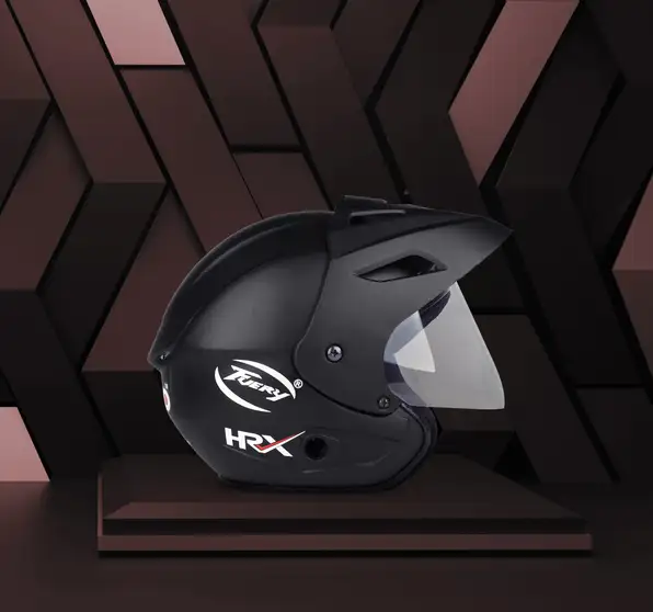 FUERY NANO PRO CAP HELMET Motorbike Helmet (Black) 3 FUERY NANO PRO CAP HELMET Motorbike Helmet (Black) - Image 2