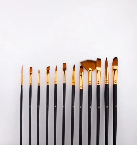 Painting Brushes Professional Round Pointed Nylon Hair for Acrylic Oil Painting 6 Painting Brushes Professional Round Pointed Nylon Hair for Acrylic Oil Painting - Image 5