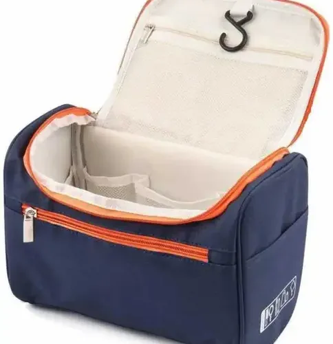 Rasvesh Portable Beauty Organizer Case, Toiletry Cosmetic Bag Men Women Travel Large Waterproof Makeup Bag In Blue Color Travel Toiletry Kit Blue Cosmetic Bag 6 | VastrMitr