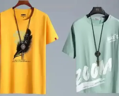Printed Men White, Yellow T-Shirt 7 | VastrMitr