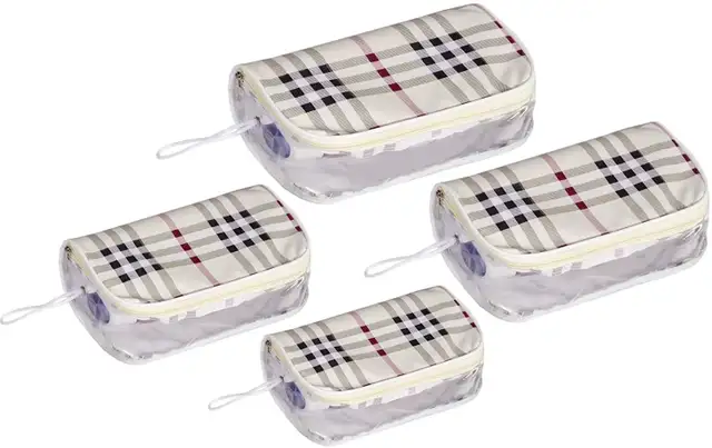 VYORA Set of 4 Multipurpose Transparent Travel Pouch Makeup Toiletry Kit Bag Cosmetic Bag (Pack of 4) 4 VYORA Set of 4 Multipurpose Transparent Travel Pouch Makeup Toiletry Kit Bag Cosmetic Bag (Pack of 4) - Image 3