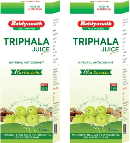 Baidyanath Triphala Juice | Healthy Digestion - 1 L (Pack of 2)