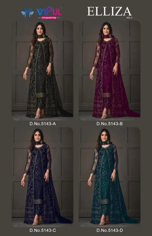 Vipul Fashion Elliza Salwar Kameez Shrug style Suit - Image 2