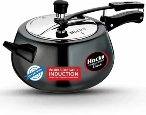 Hocks Black Curve 5 L Inner Lid Induction Bottom Pressure Cooker (Hard Anodized)