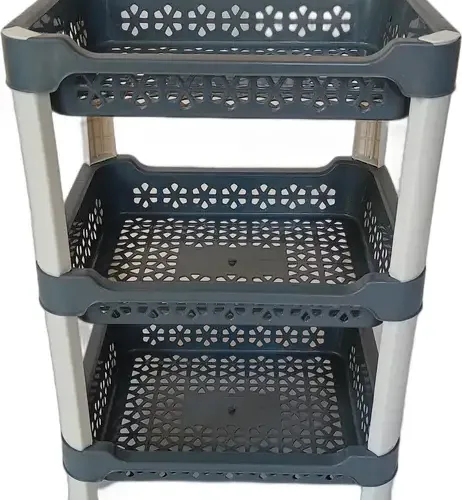 3 Shelf Plastic Basket Organizer Vegetable Fruits or Multipurpose Kitchen Rack Storage Basket (Pack of 1) 9 3 Shelf Plastic Basket Organizer Vegetable Fruits or Multipurpose Kitchen Rack Storage Basket (Pack of 1)