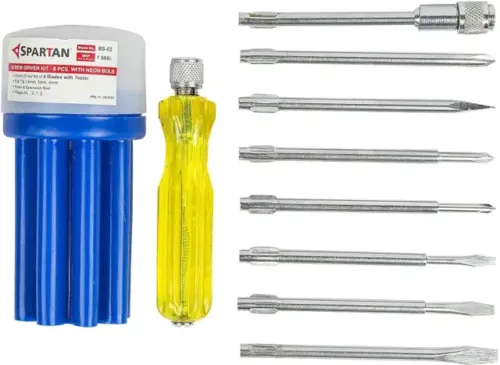 Spartan BS-02 8-Pieces Kit (Multicolour) Combination Screwdriver Set (Pack of 1)